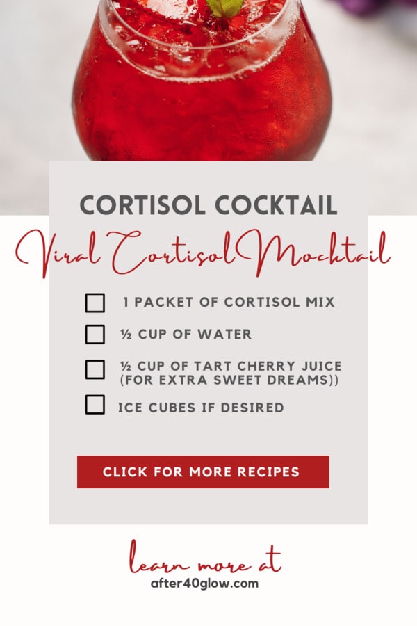 These cortisol mocktail recipes are the self-care you need to lower your cortisol levels. Just try these 3 recipes (including the viral Cortisol Mocktail) and see how your sleep improves, how you lose that stubborn weight, and how your life just keeps getting better!
