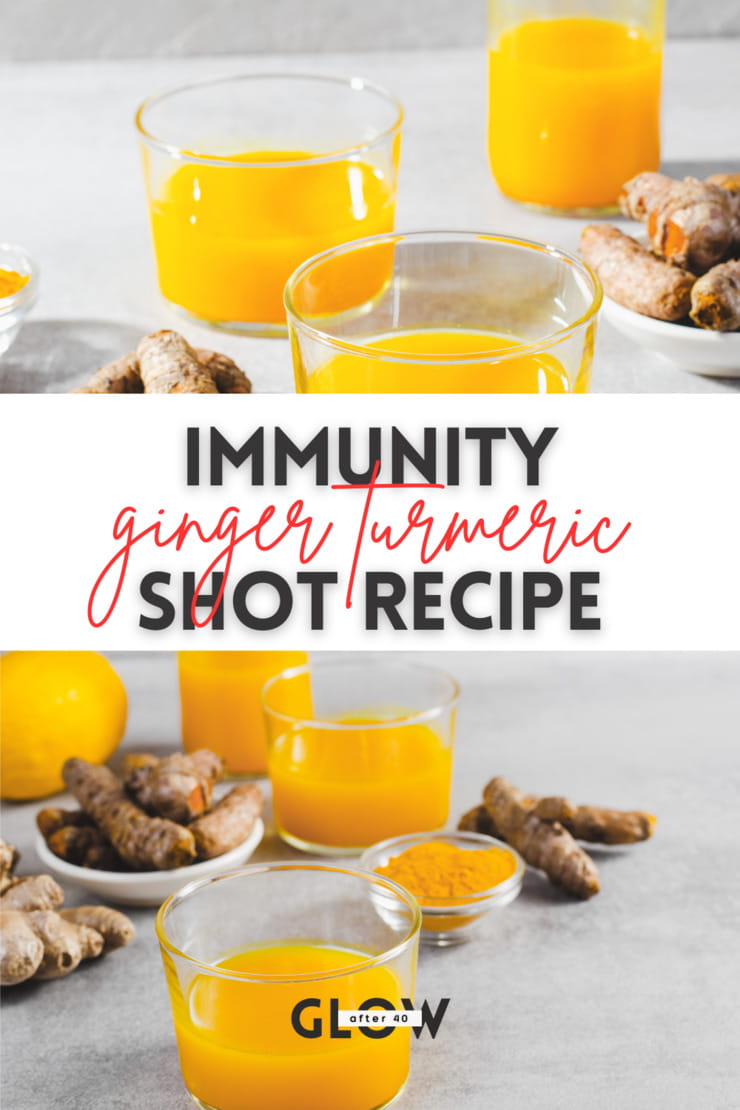 With a secret super-ingredient, this Immunity Shot works 10 times better than any regular ginger turmeric shot! It is simply a miracle drink that boosts the immune system and helps at the first sign of a cold or flu. The recipe is easy and delicious, and you can even make it without a juicer! And there is also an option for super busy moms who have NO time to make it)))