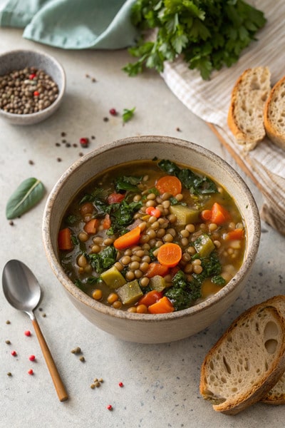 11. Crockpot Vegetable Lentil Soup