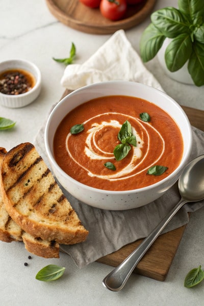 14. Crockpot Creamy Tomato Basil Soup