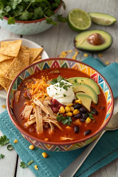 5. Crockpot Chicken Enchilada Soup